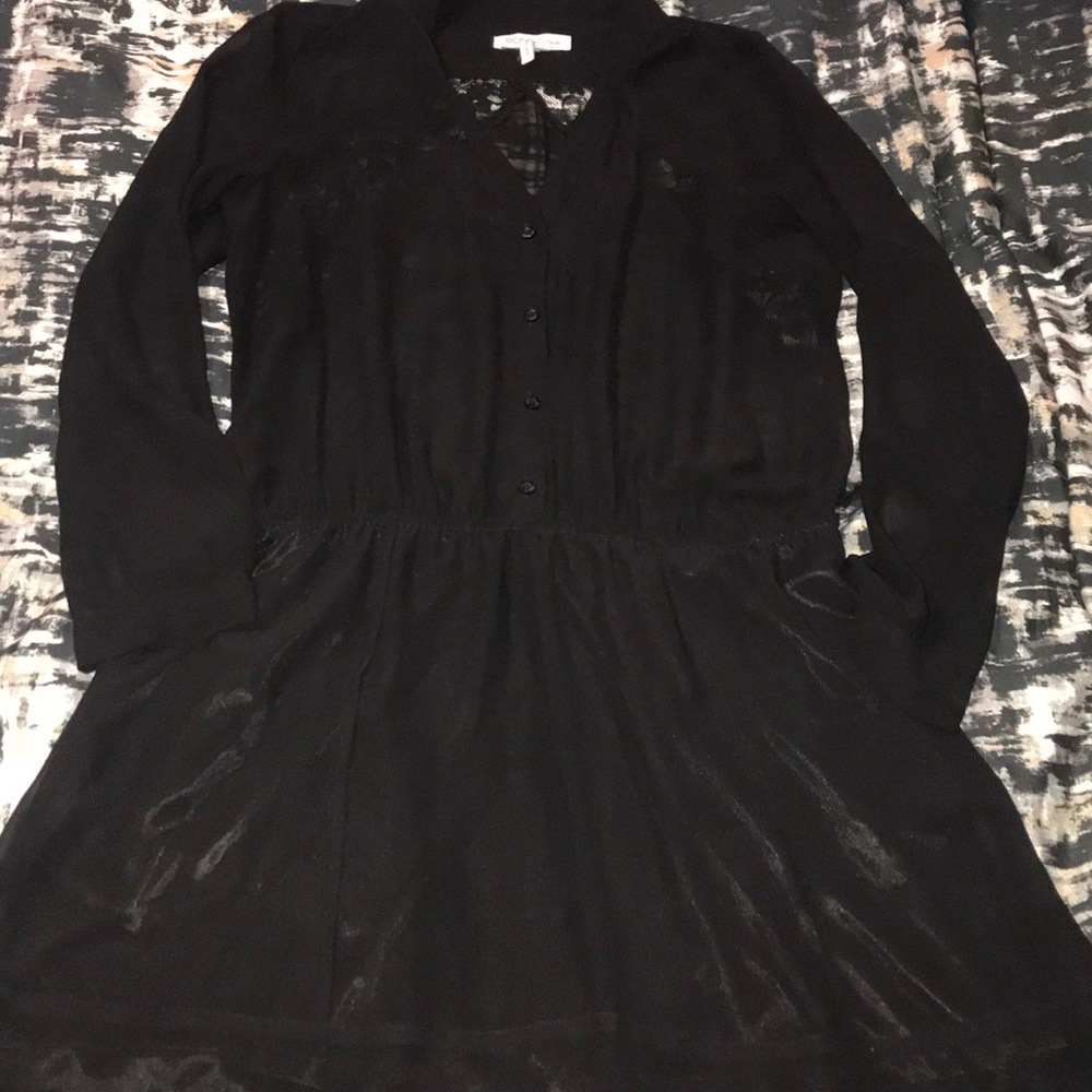 BCBGeneration Black Lace Detailed Dress